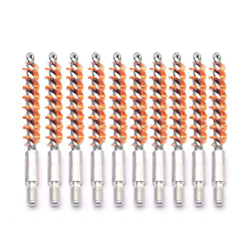 Estary Ranking 10 Pcs Phosphor Bristle Bronze Bore Gun Cleaning Brush for Rifle Pistol Shotgun (.22 Cal Short)