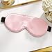 THXSILK Sleep Mask 100% 19 Momme Pure Mulberry Silk Super Smooth Cooling Sleep Eye Mask Blackout for Women/Man/Kids Eye Cover with Wide Head Strap Good Night Sleep Comfortable Travel Nap Charming Pink