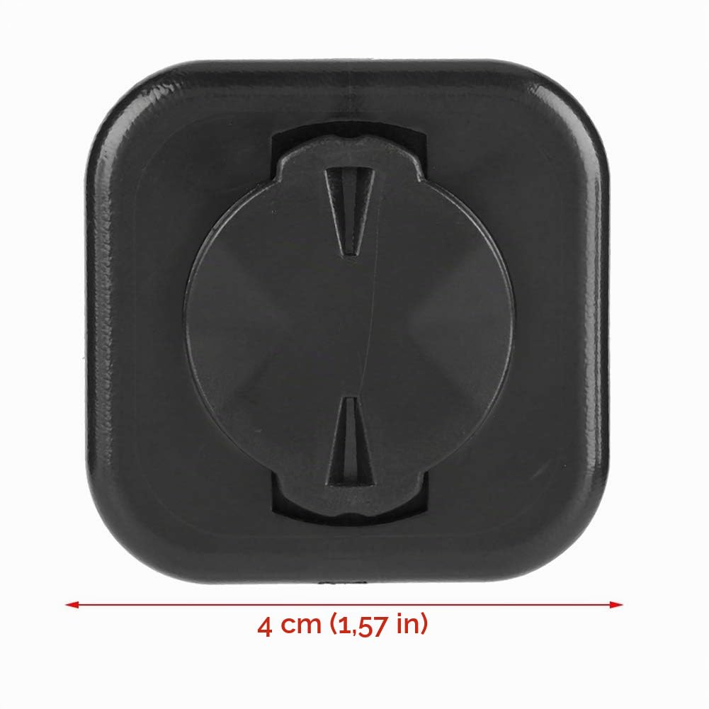 Supporto Adesivo per Telefono Bici 40x40 mm Supporto Adattatore per Cellulare per Garmin Edge Plastica Nera