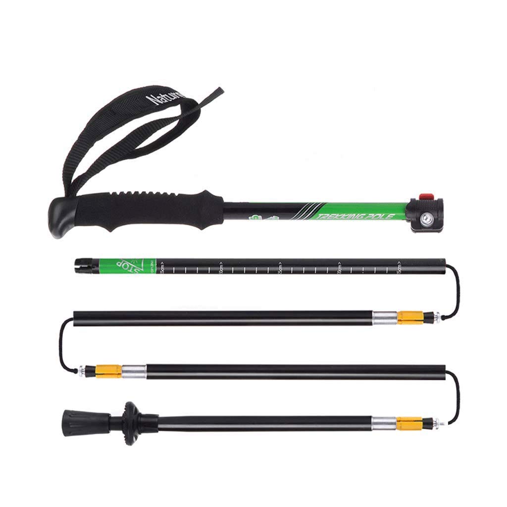 Bastones de trekking de aluminio verde para tus rutas de montaña
