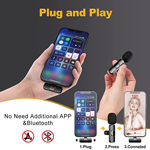 Microfono Wireless Lavalier per iPhone, 2,4GHz