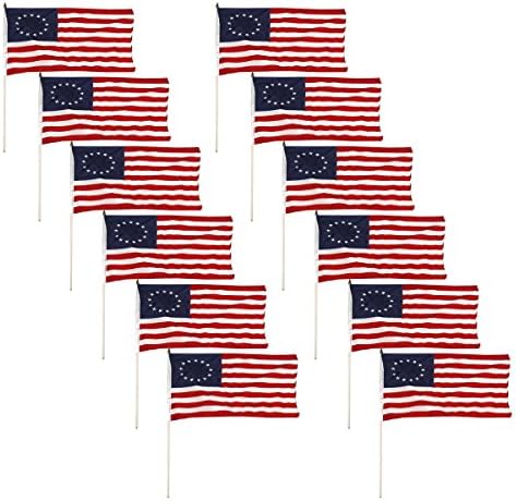 Betsy Ross Stick Flags, 12" x 18" (Pack of 12) image 2