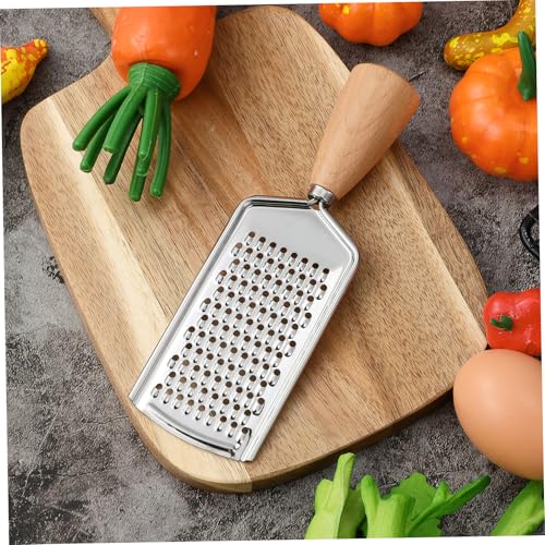 Rallador de acero inoxidable con mango de madera para cocina miniatura 7