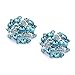 ElegantPark AM Women Rhinestones Decoration Wedding Party Shoe Clips 2 Pcs Amanda Blue