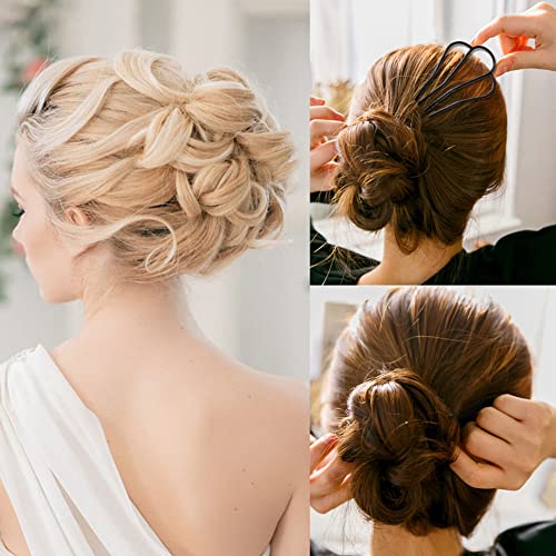 6Pcs Side Combs Hair Fork Clip, U-Shape Alloy Hair Sticks, Vintage Teeth Hair Side Combs, For Women Hair Styling Tool Accessories #TOP6