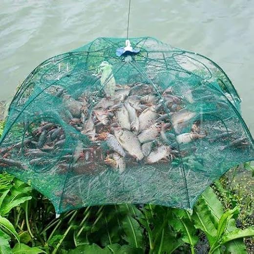 Fishing Net with Buoy Ring 6m Rope