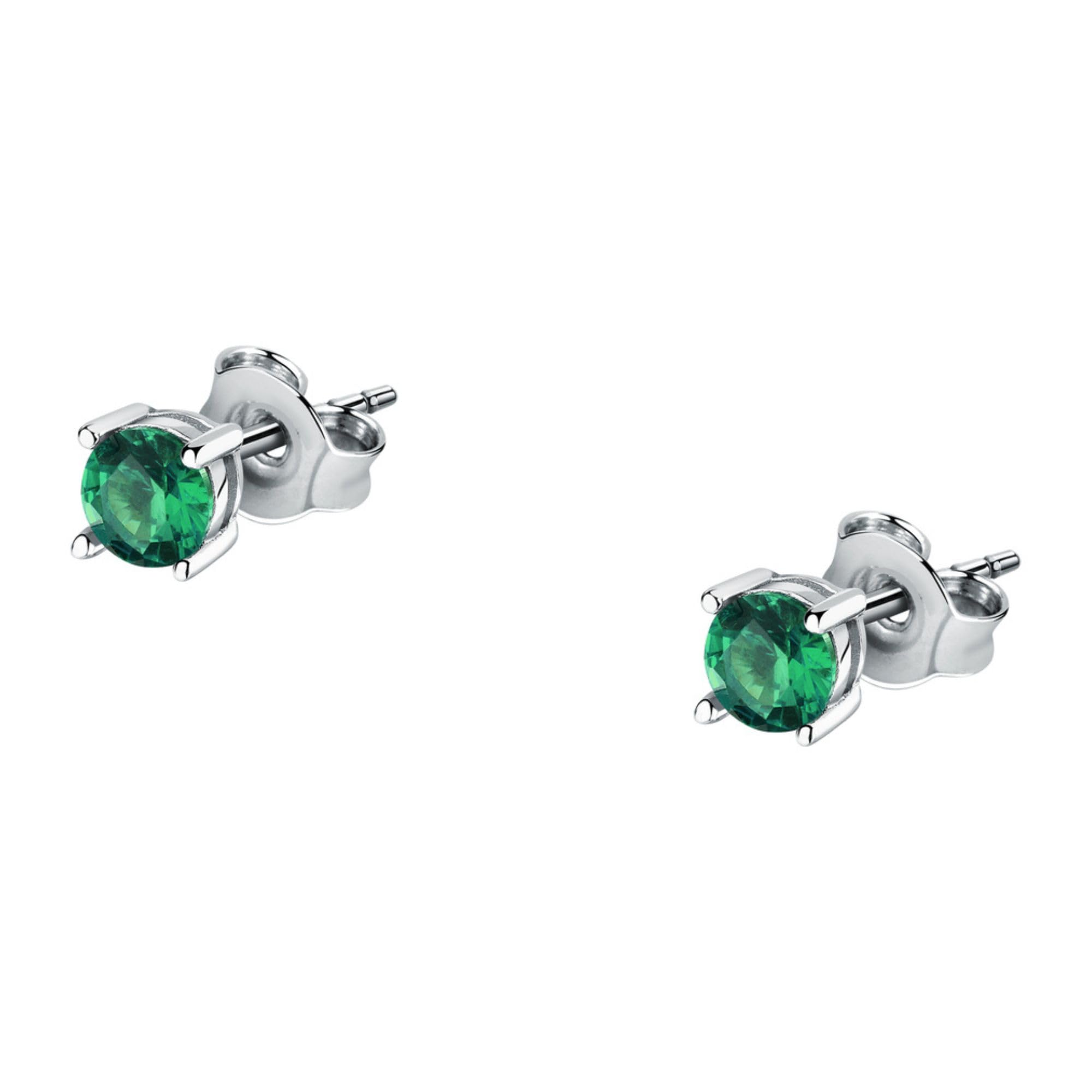 Morellato Orecchini Donna Argento 925% Riciclato, Zirconi Verdi, Collezione Tesori - SAIW176