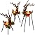 Juegoal Set of 3 Reindeer Tealight Candle Holders, Standing Iron Metal Christmas Decorations, Glass Votive Candle Holder, Durable and Rust-Proof Holiday Tabletop Centerpiece and Display
