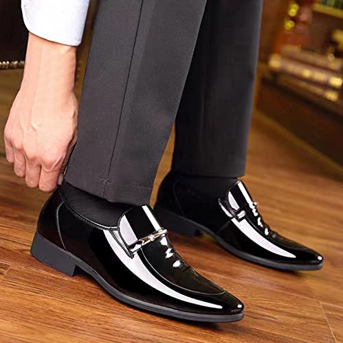 Mocasines para hombre elegantes y zapatos de vestir planos con acabado Oxford 2