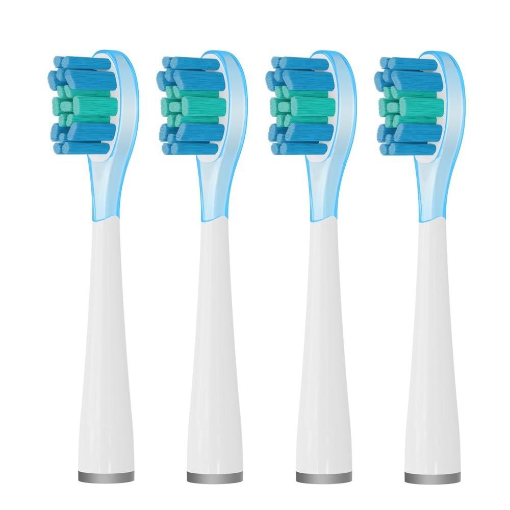 HKIEYDk 4 Pcs Replacement Brush Heads Compatible with usmile Electric Toothbrush Head Copper Shock-Absorbing(Green)(Green)