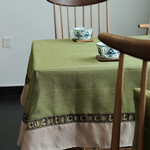 Nappe en lin rectangulaire lavable et durable pour protéger la table de cuisine