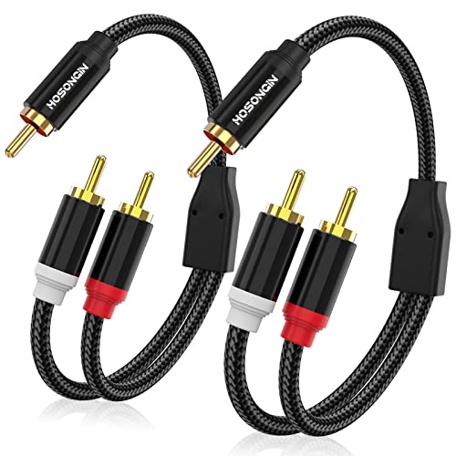 Cable de audio blindado premium RCA Y HOSONGIN con conectores de oro