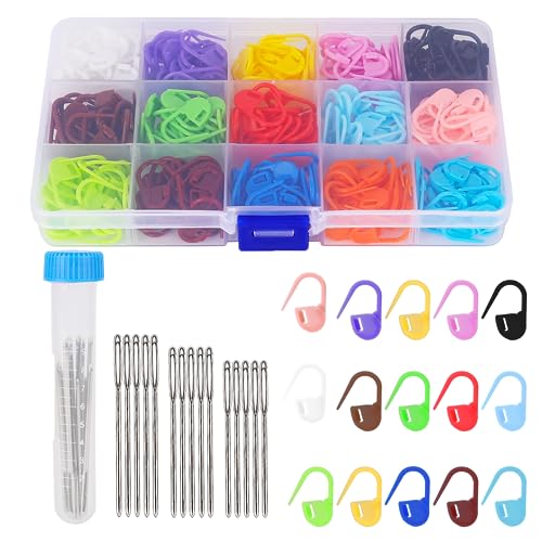 36 Stück Maschenmarkierer Katzenform - Metall Häkelmarkierer In 6 Farben