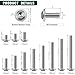 M5-0.8 x 30mm Torx Machine Screws with Flanged Button Head, 304 (18-8) Stainless Steel Torx Screws, Full Thread, 50-Piece Kit with T25 Bit Included
