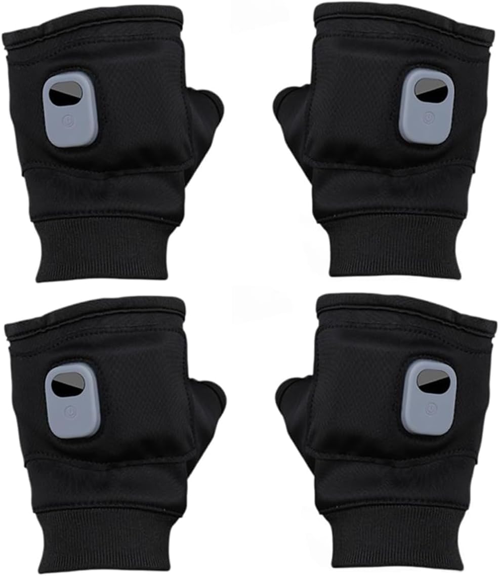 Heated Gloves for Women, Upgraded Smart Thermostatic Electric Heated Fingerless Gloves Rechargeable, Winter Hand Warmer for Work Cycling Skiing Outdoor Snow