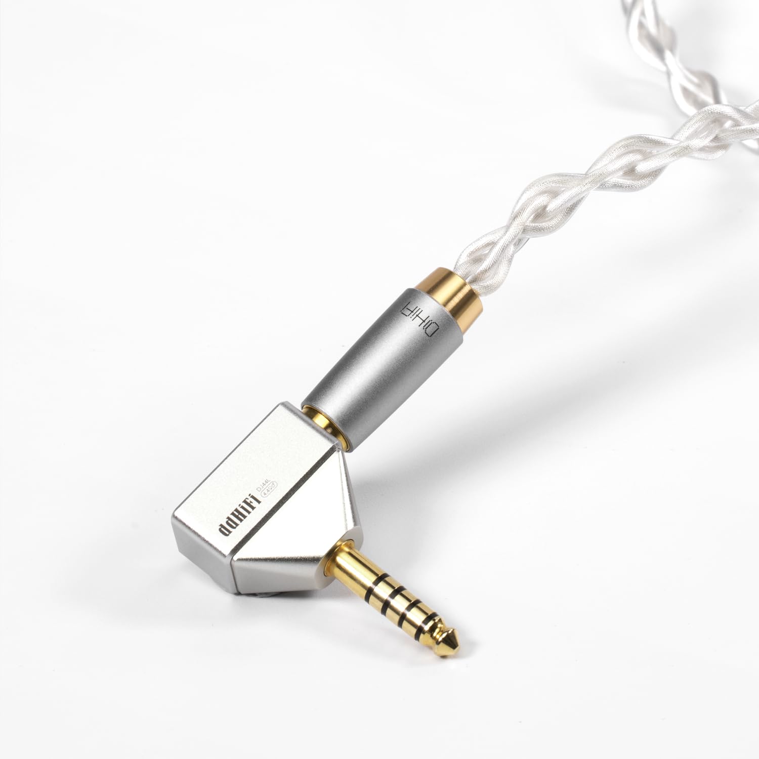 DD ddHiFi DJ44L - Adaptador de audio equilibrado hembra de 4,4 mm a macho de 4,4 mm en forma de L