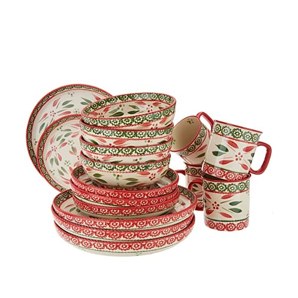 Temptations Ovenware 16Pc Deep Dish Dinnerware Set (Round, Old World