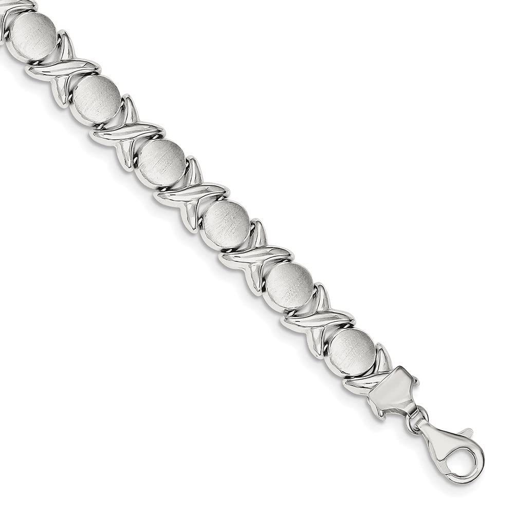 RANDY 25SS TWINKLE (SILVER） Diamond2Deal Sterling Silver Polished and Satin X and O