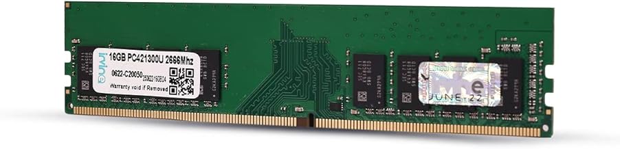 Irvine 16 GB DDR4 2666 MHz Desktop RAM 288-Pin Non Ecc Unbuffered UDIMM CL-11 PC4-21300 1Rx8 or 2Rx8 Highly Durable Memory for Standard & Gaming Desktop PC 3 Year Warranty