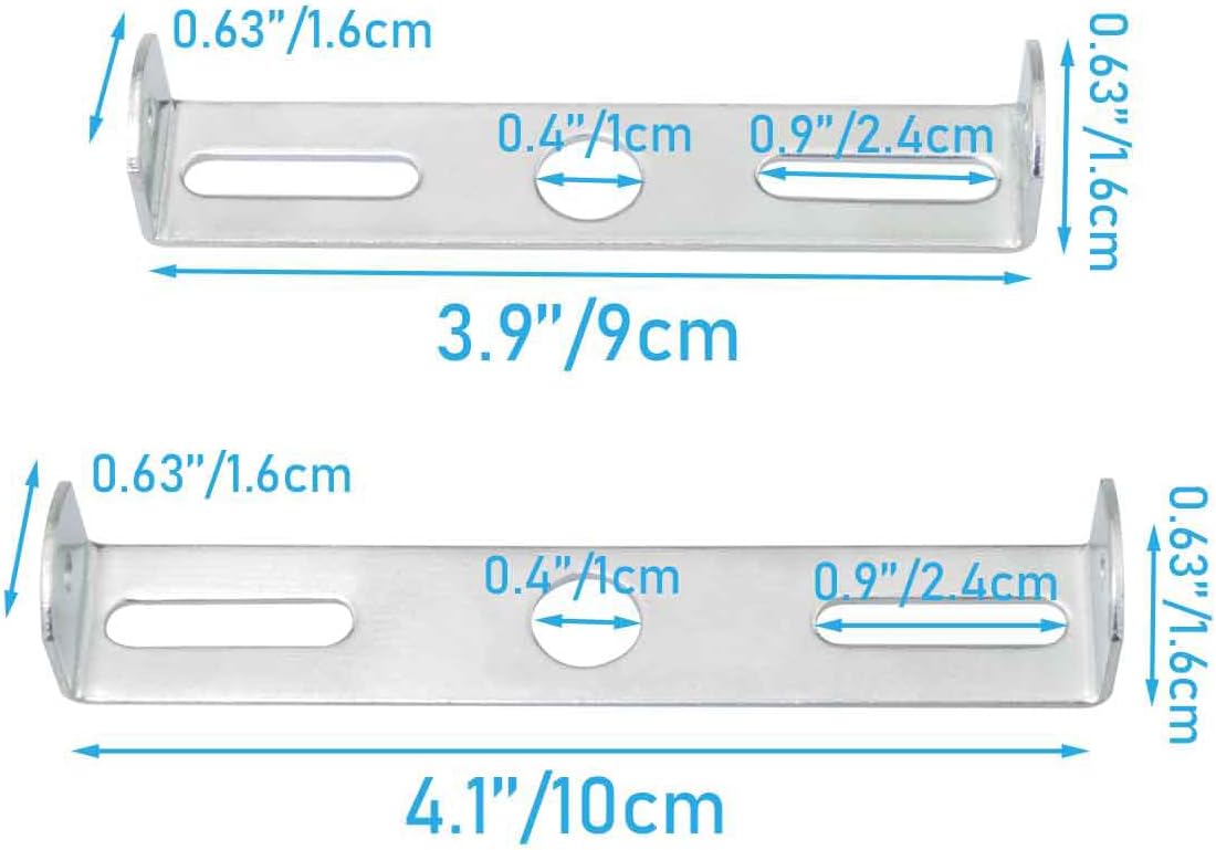 4PCS Pendant Mounting Bracket Lighting Semi I-Beam Pendant Bracket Backstrip with Screw Pack Lighting Mounting Crossbar Kit for Pendant Lighting Outdoor Lighting Wall Light Silver