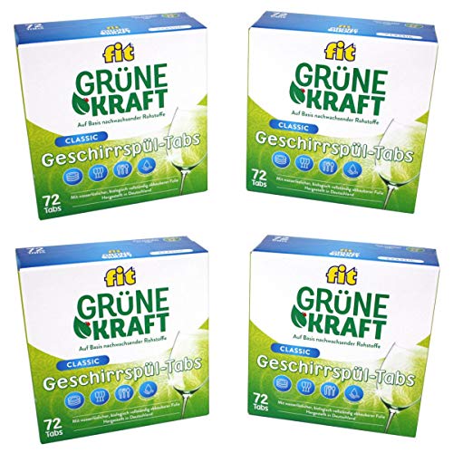 Preisvergleich Produktbild FIT Grüne Kraft Classic 288 Tabs Spülmaschinentabs Geschirrspültabs