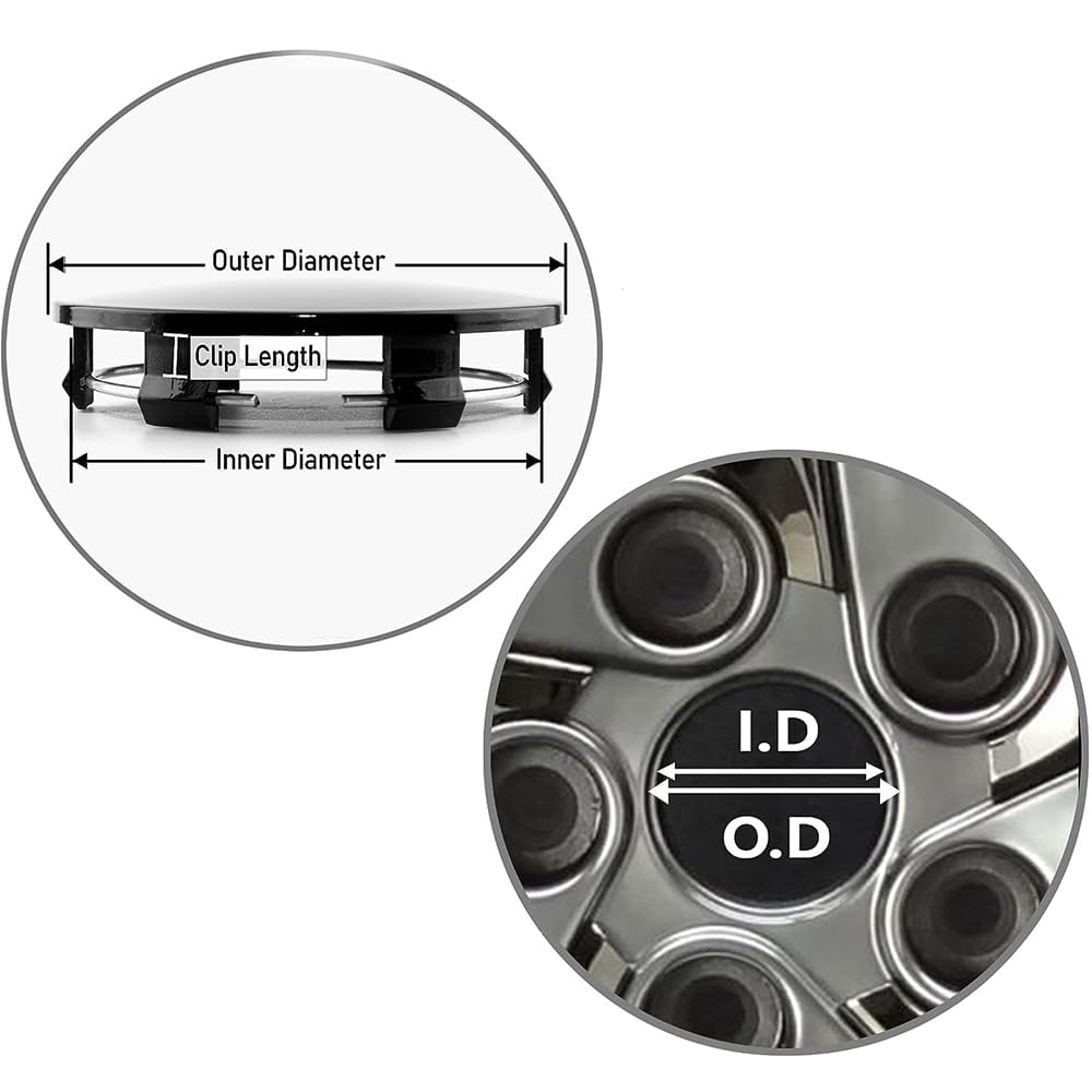 4 Pièces Cache-Moyeux de Roue pour BMW E24 E32 E34 518i, Voiture Cache Moyeu Centre de Roue en ABS Durable Enjoliveur de Jante Accessoires