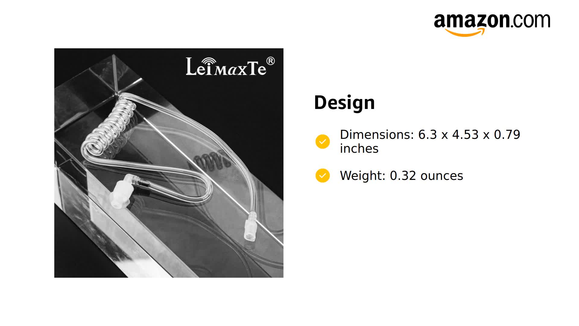 LeiMaxTe Radio Earbuds - 12 Pack Acoustic Tube Earpiece Tips For Two Way Radio Headsets