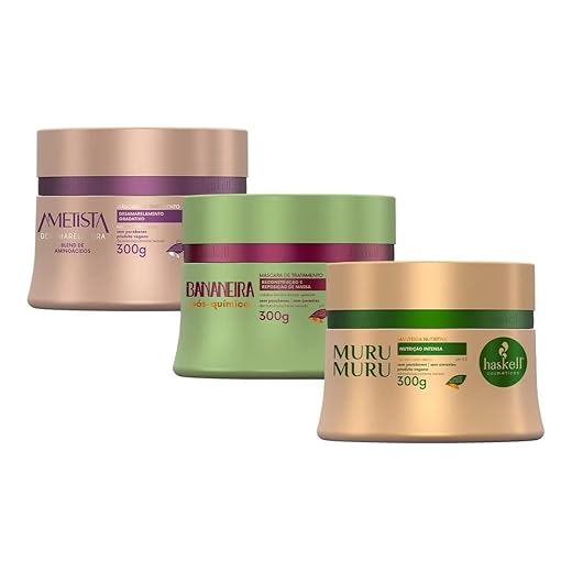 Kit Haskell Cronograma Capilar Para Cabelos Loiros 3x 250g