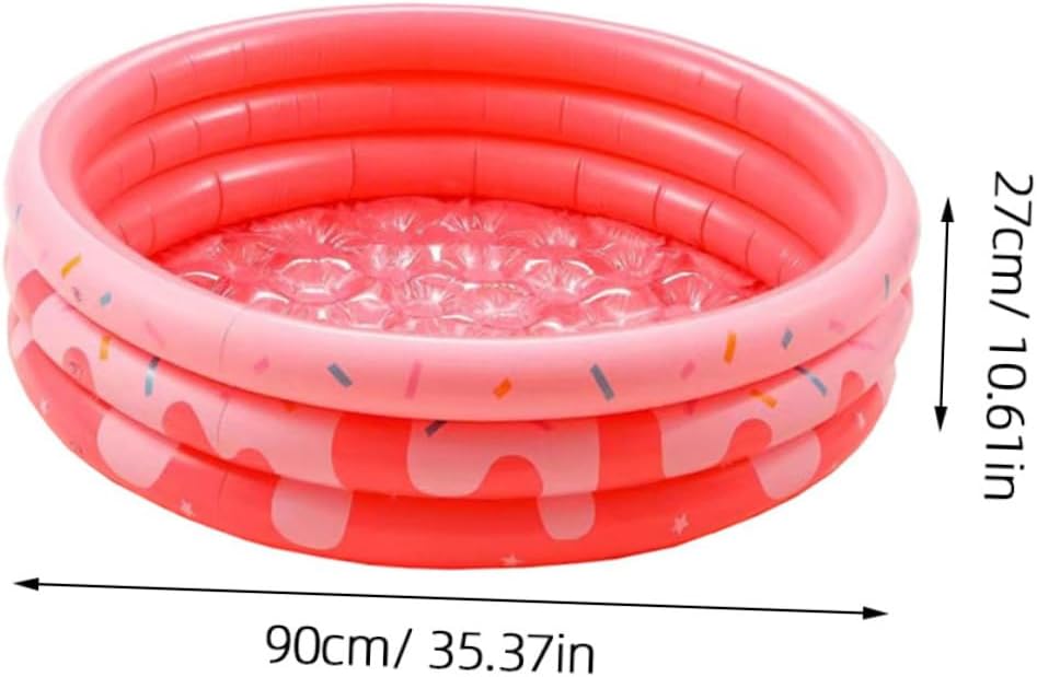 BESPORTBLE Inflatable Swimming Pool Small Pool PVC Material Reusable Outdoor Garden Play for Summer Parties and Fun Pink