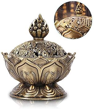 Incense holder, incense 6.9 x 7 cm decoration, incense (bronze)