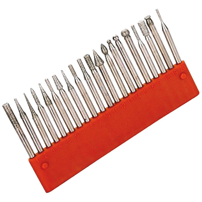 ASHMAV Diamond Grinding Cutting Carving Bit Set Rotary Tool Stone Tile Glass