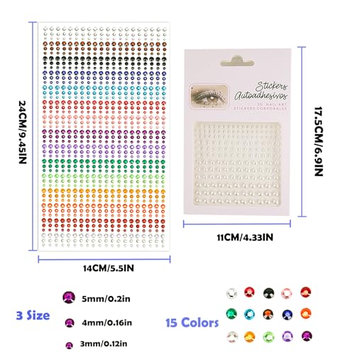 Image of NOOEPC Face Gems Hair Gems,Self Adhesive Face Gems Rhinestones, Face Jewels Diamonds Sticky Gems for Makeup Hair Crafts Halloween Decorations