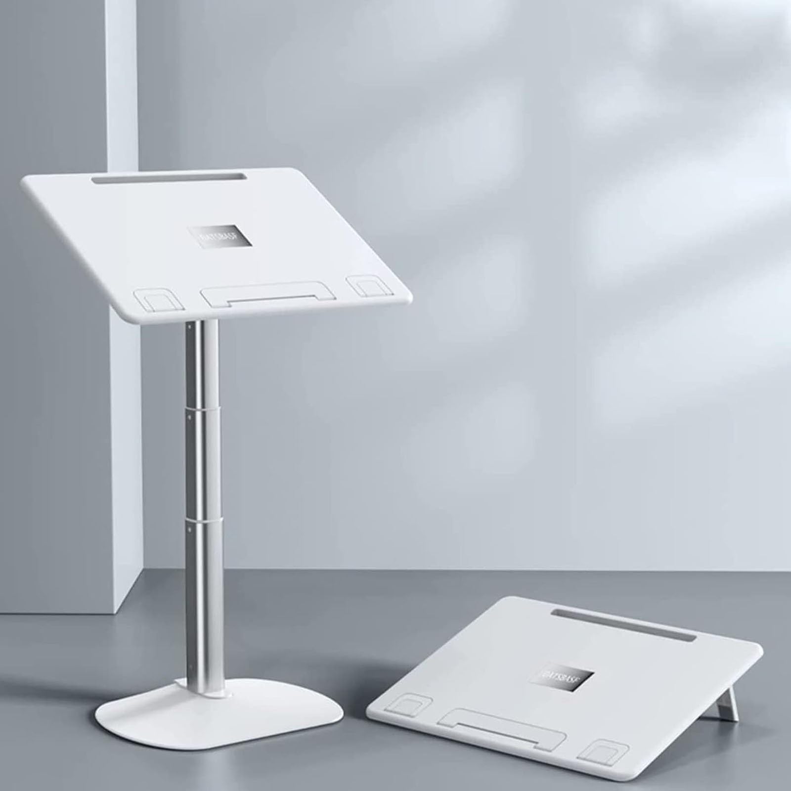 Supporto regolabile per libri da scrivania, portatile, robusto, girevole, per lettura, musica e ricette, design multifunzionale per uso domestico e ufficio
