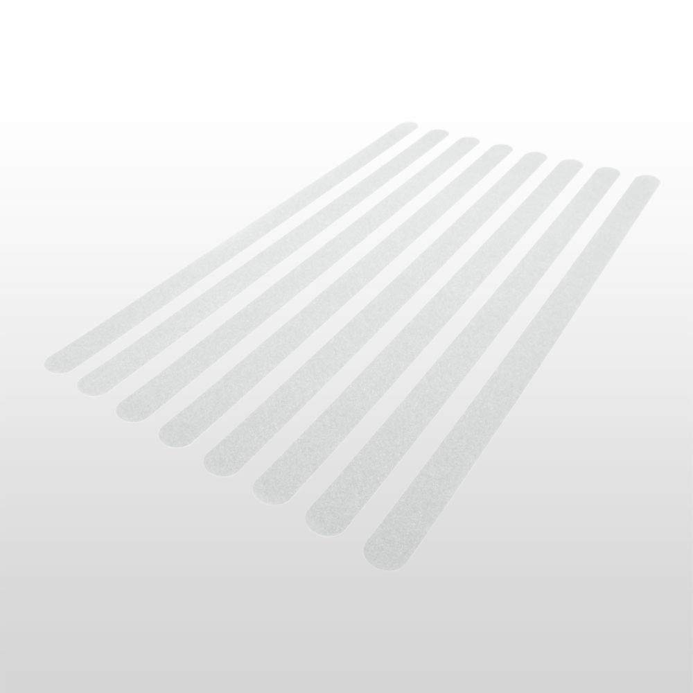 Paski antypoślizgowe do schodów, samoprzylepne, kolorowe, 30 x 640 mm, 8 sztuk pasków antypoślizgowych/ochrona przed poślizgiem schodów, antypoślizgowe (przezroczyste)