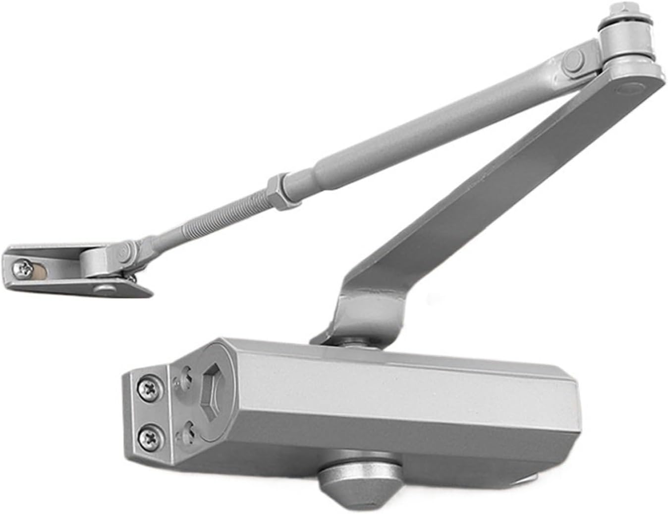 Door Closer 2 Spring Hydraulic Buffer Adjustable Stopper Speed Mute Closing for 25 to 80KG Hardware(Positioning Black S)