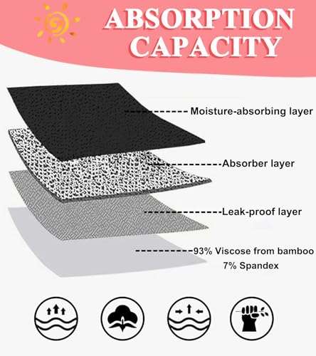 Teen Girls Incontinence Underwear Washable 65ml Absorbency Leakproof Period Viscose Made from Bamboo Panties3