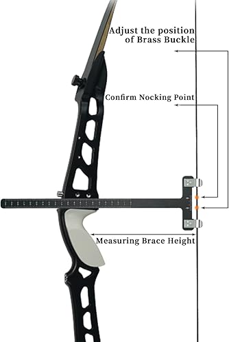 Miniatura 5 de longbowmaker Archery Bow String Nock Points Pliers Set T Shape Bow Square Ruler Nocking Point Buckles Plier