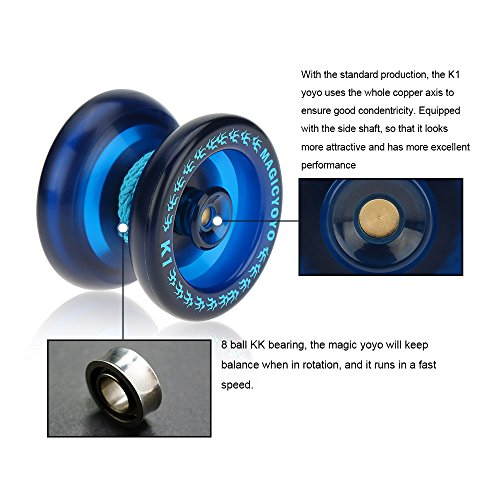 Eacam Professional Ma-gic Yoyo K1 Spin ABS Yoyo 8 Ball KK Bearing with Spin-ning String for Kids - Image 7
