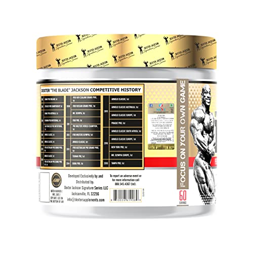 Image of Dexter Jackson BCAA 6000 | Blue Raspberry Flavor | 60 Servings, 463g - Advanced Branched-Chain Amino Acid Formula for Optimal Muscle Recovery