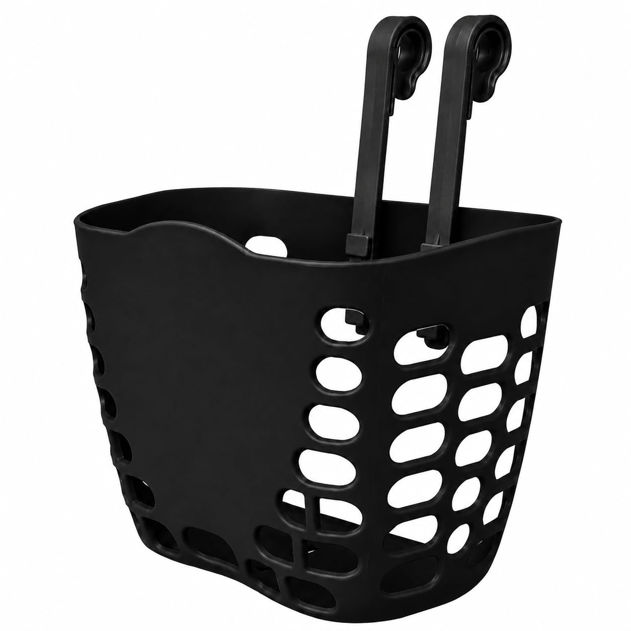Black Bicycle Front Basket with Black Hooks | Lightweight Hanging Cycle Basket for Kids & Adults-image-25