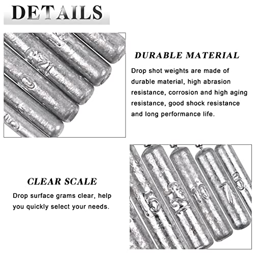 Fishing Drop Shot Weights Skinny Fishing Sinkers 25Pcs Pencil Fishing Weights Sinkers With Barrel Swivels Bass Drop Shot Rigs Tackle For Saltwater Freshwater #TOP4