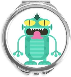Universe And Alien Alien Creature Hand Compact Mirror Round Portable Pocket Glass