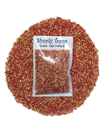 Simply Topps Royal Blue Red & Gold Sparkling Sugar Crystals 30G - Cupcake Cake Sprinkles For Decorating