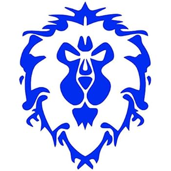 Amazon Com Signage Cafe World Of Warcraft Alliance 2pk Decal Sticker For Car Window Laptop And More 4 X 5 1 White Automotive