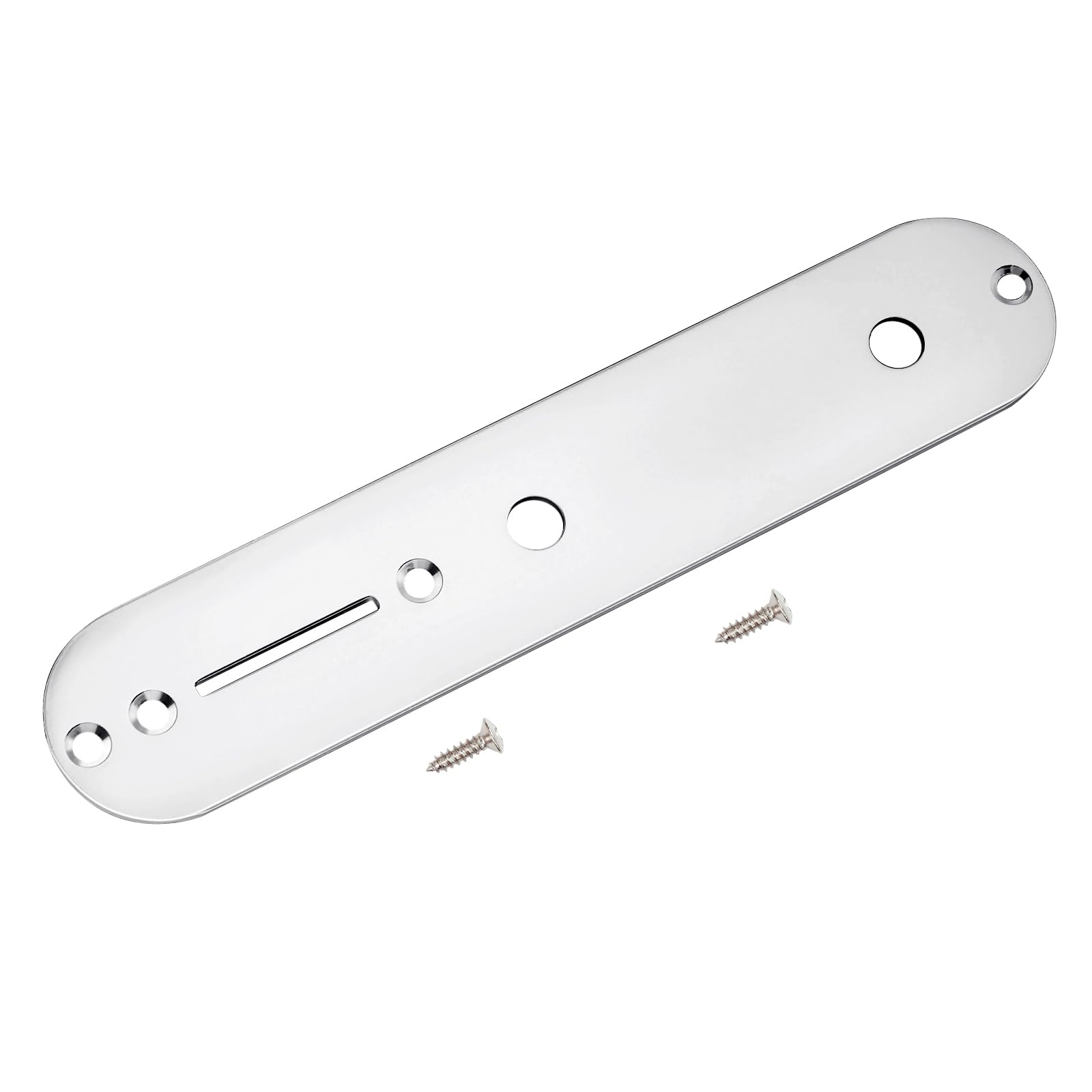 Banworks Guitar Control Plate 7.8mm (5/16") Steel Alloy Switch Control Plate for Squier Tele Electric Guitar JT/KZB-01 Chrome