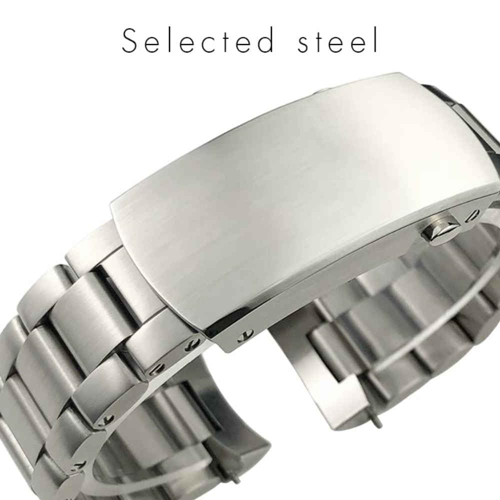Cinturini per Orologi in Acciaio Inossidabile 904l da 21 mm Adatti per Cinturino da Uomo in Argento Massiccio 600 GMT