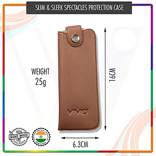 Image of Unisex Specs Snap Button Eyewear Dabbi Artificial Leather Soft Case Cover