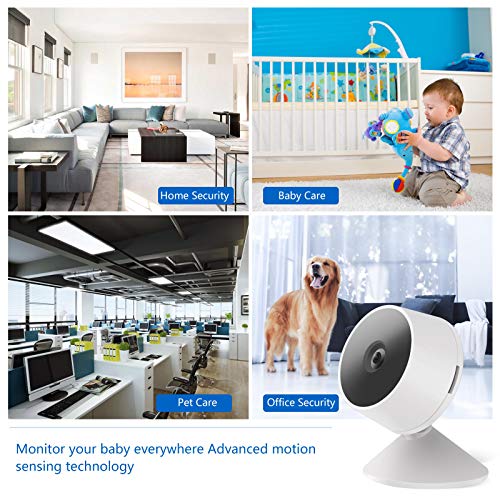 Telecamera IP WLAN, AUQUSH 1080P FHD Mini WiFi con...