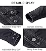 WenVen Men's Casual Cotton Jacket Outdoor Lightweight Leisure Jacket Classic Full-Zip Jacket Military Jacket Grey M #5
