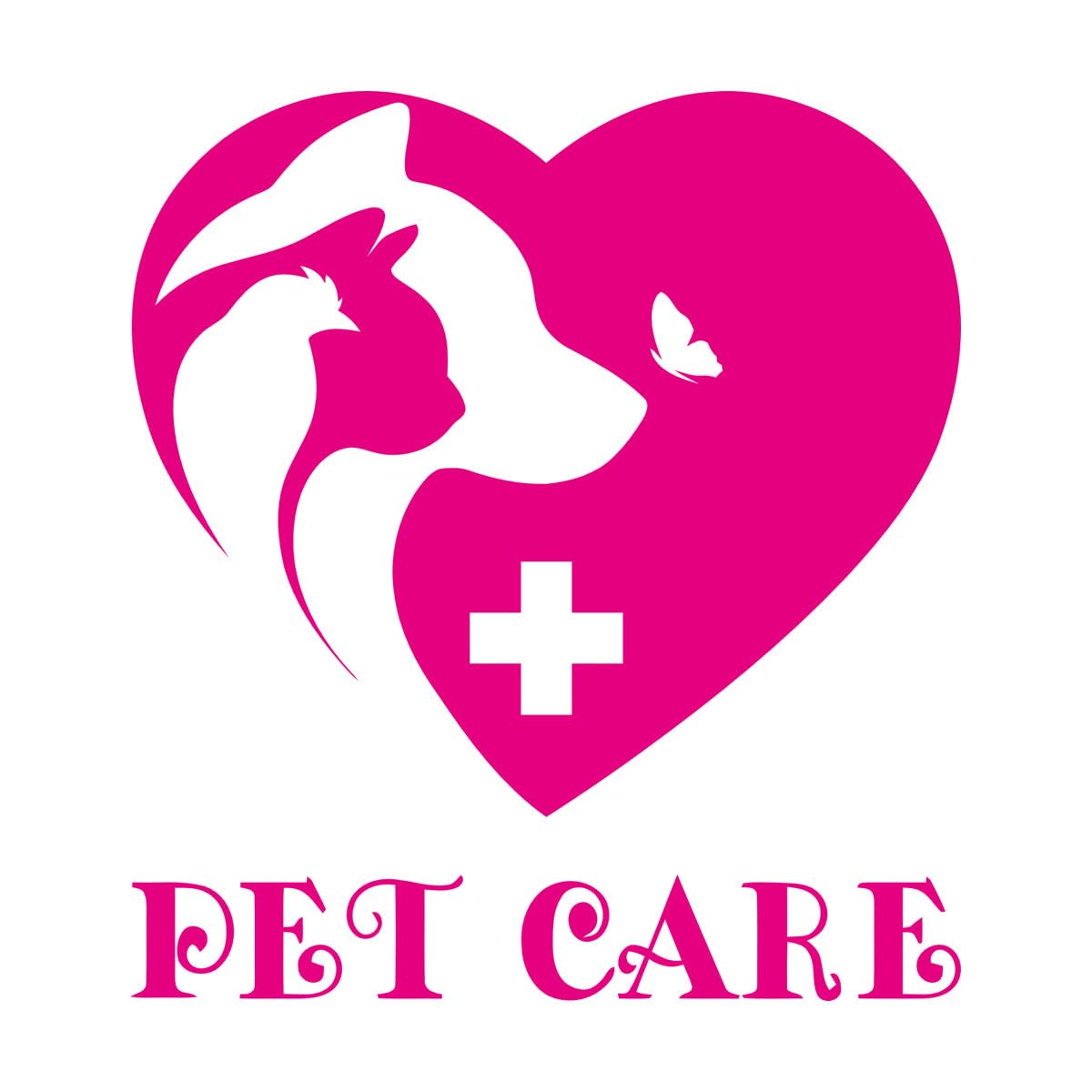Vinyl Wall Stickers Pet Care Shop Grooming Nursery Animals 36x40.2cm Art Decoration Small Rosered — image 1